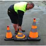 Retractable Traffic Cone with Light