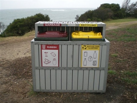 Two Bin Recycle & General Waste Station