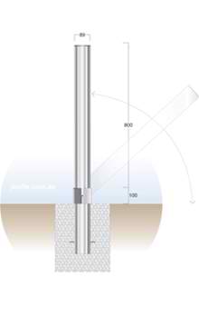 Standard Square Collapsible Bollard | SSCB-13SS